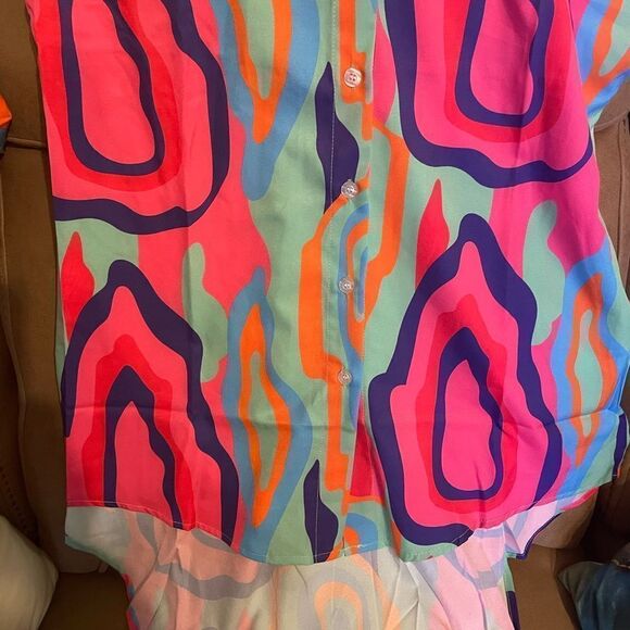 Multi color Shirt Dress - Picture 3 of 8